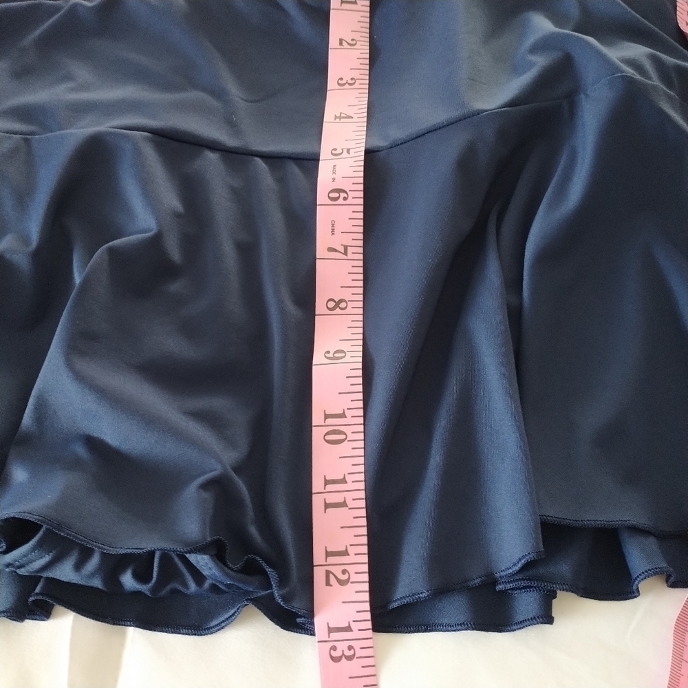 Lands' End Navy Skirted Beach Swim Bottom 16 - Picture 5 of 8